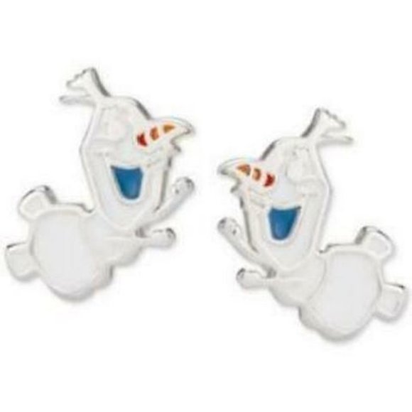 Disney Childrens Frozen Olaf Stud Earrings in Sterling Silver